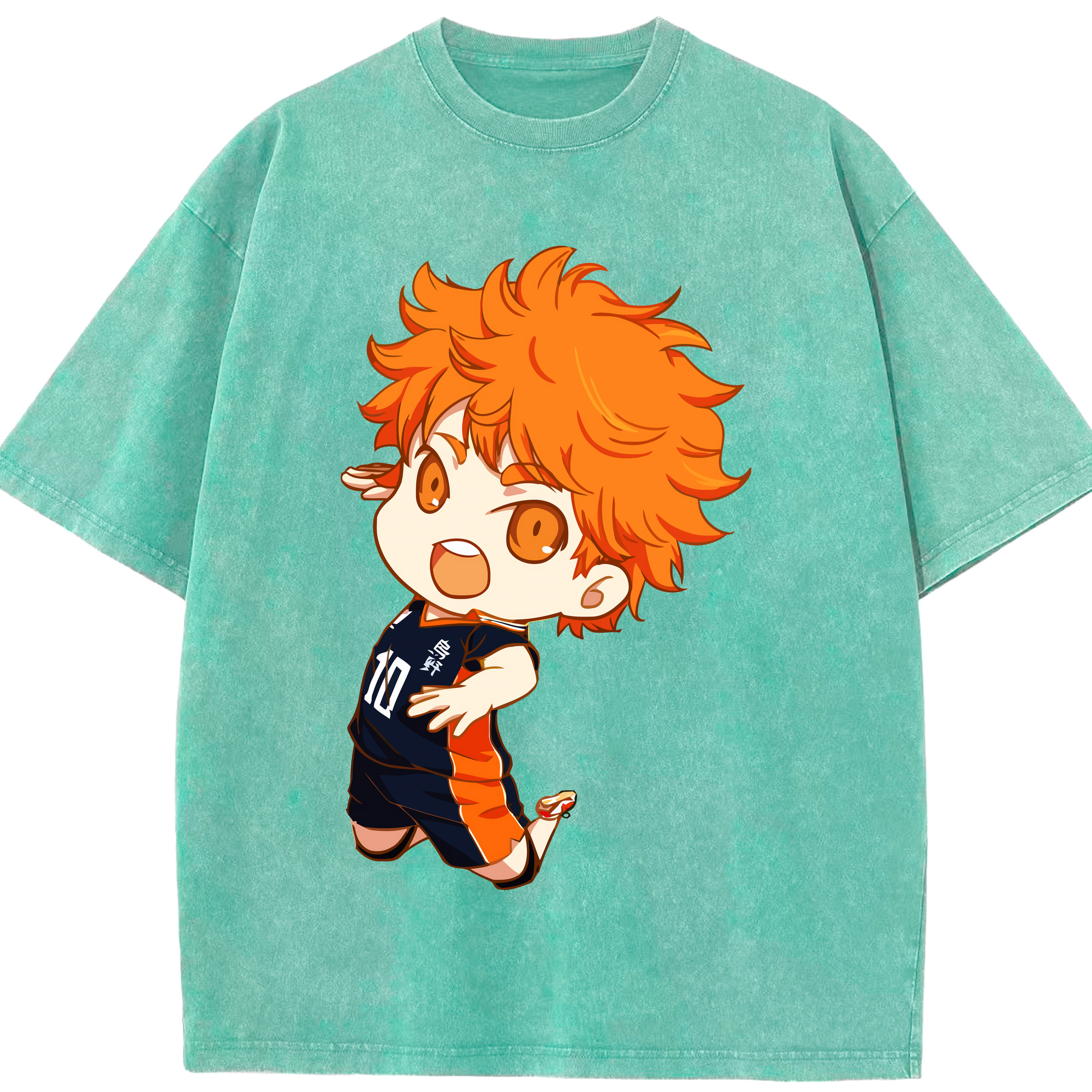 （画像用） ハイキュー!! Haikyu!! 綿100% ヴィンテージ風 半袖Tシャツ（フロントプリント）